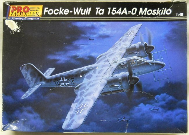 Monogram 1/48 Focke-Wulf Ta-154A-O Moskito - Pro Modeler, 85-5959 plastic model kit